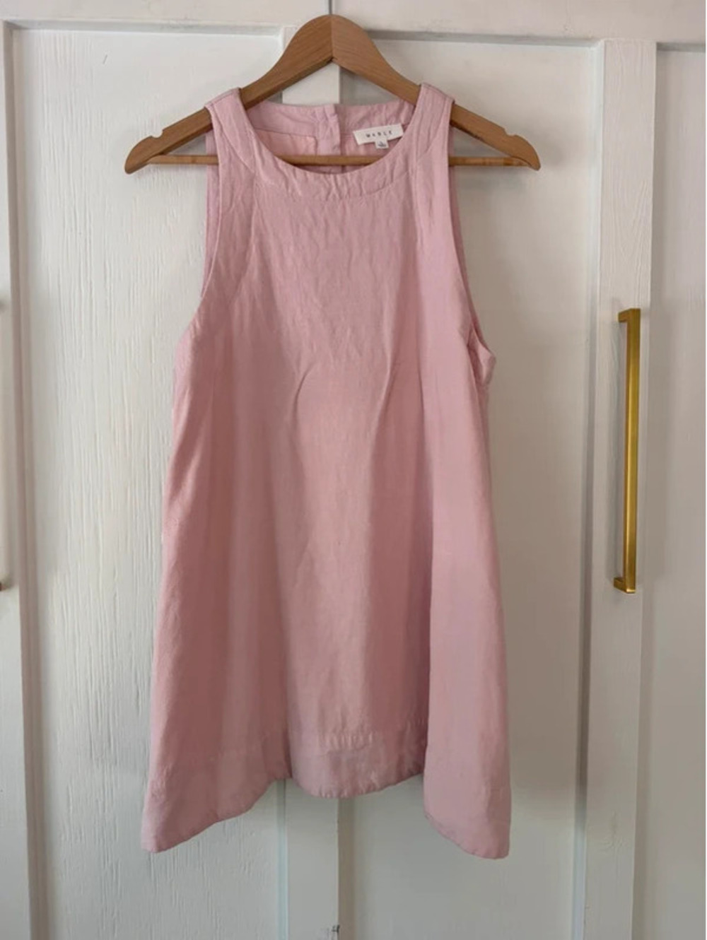 Anthropologie X MABLE Linen Mini Dress, Size Large.